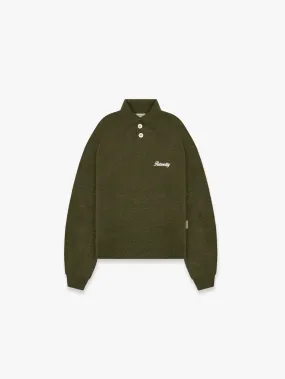 MOHAIR POLO SWEATER - GREEN