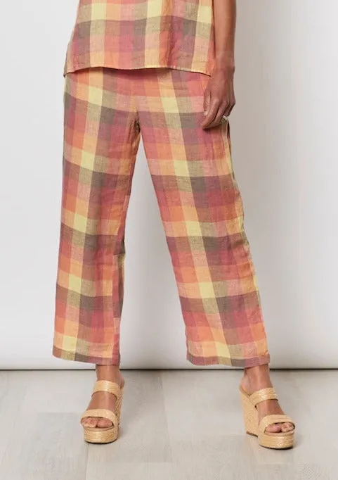 Multi Check Pant - Orange Multi