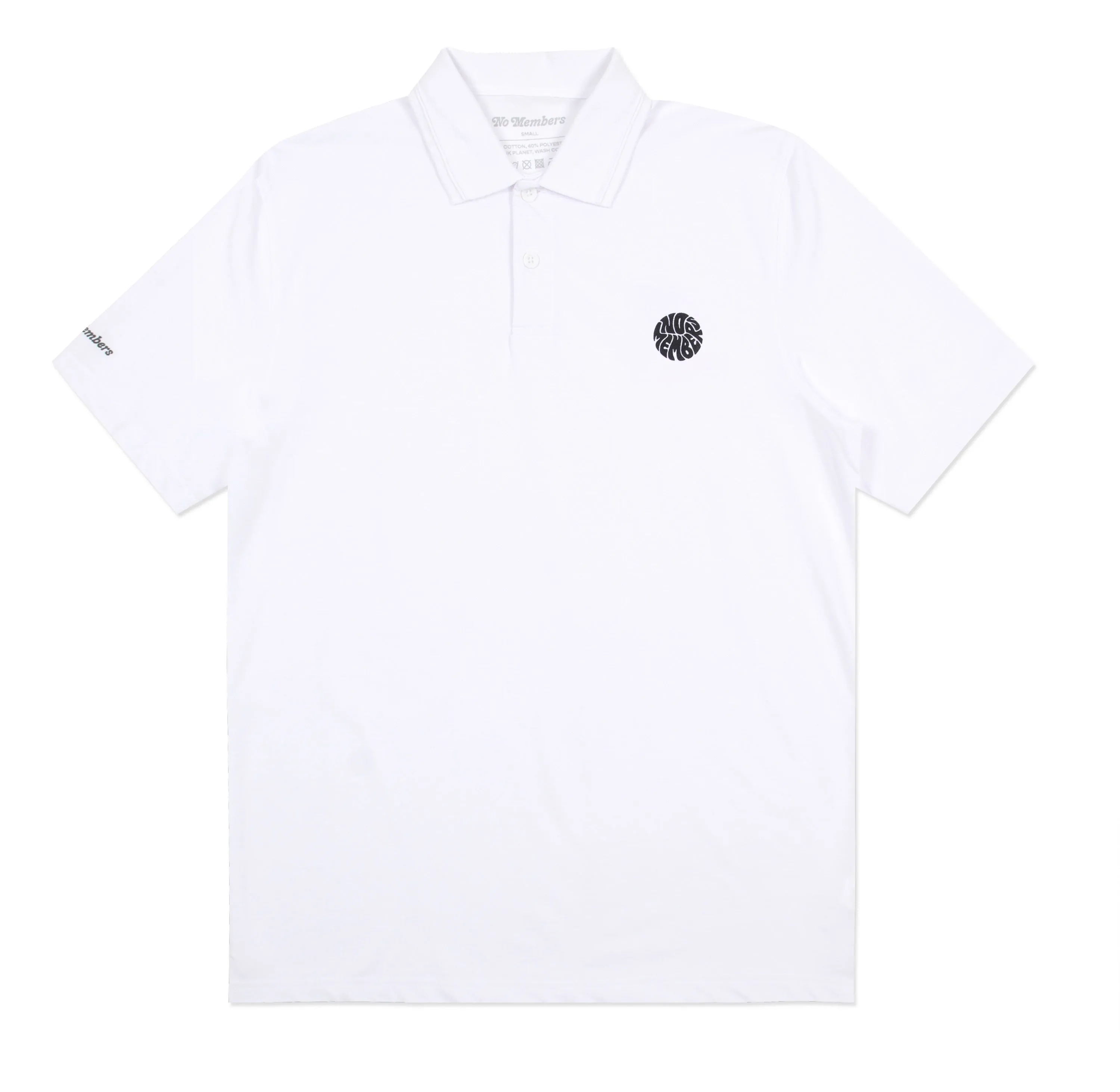 No Members Core Polo - White