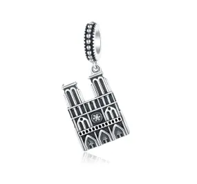 Notre Dame Cathedral Charm 925 Sterling Silver