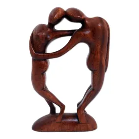 Novica Couple In Love Wood Sculpture