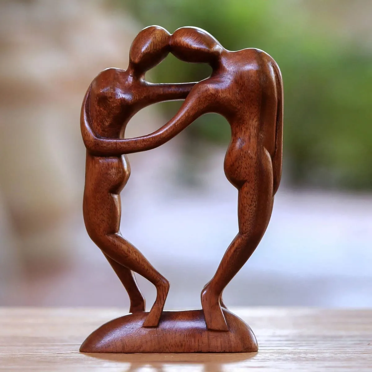 Novica Couple In Love Wood Sculpture