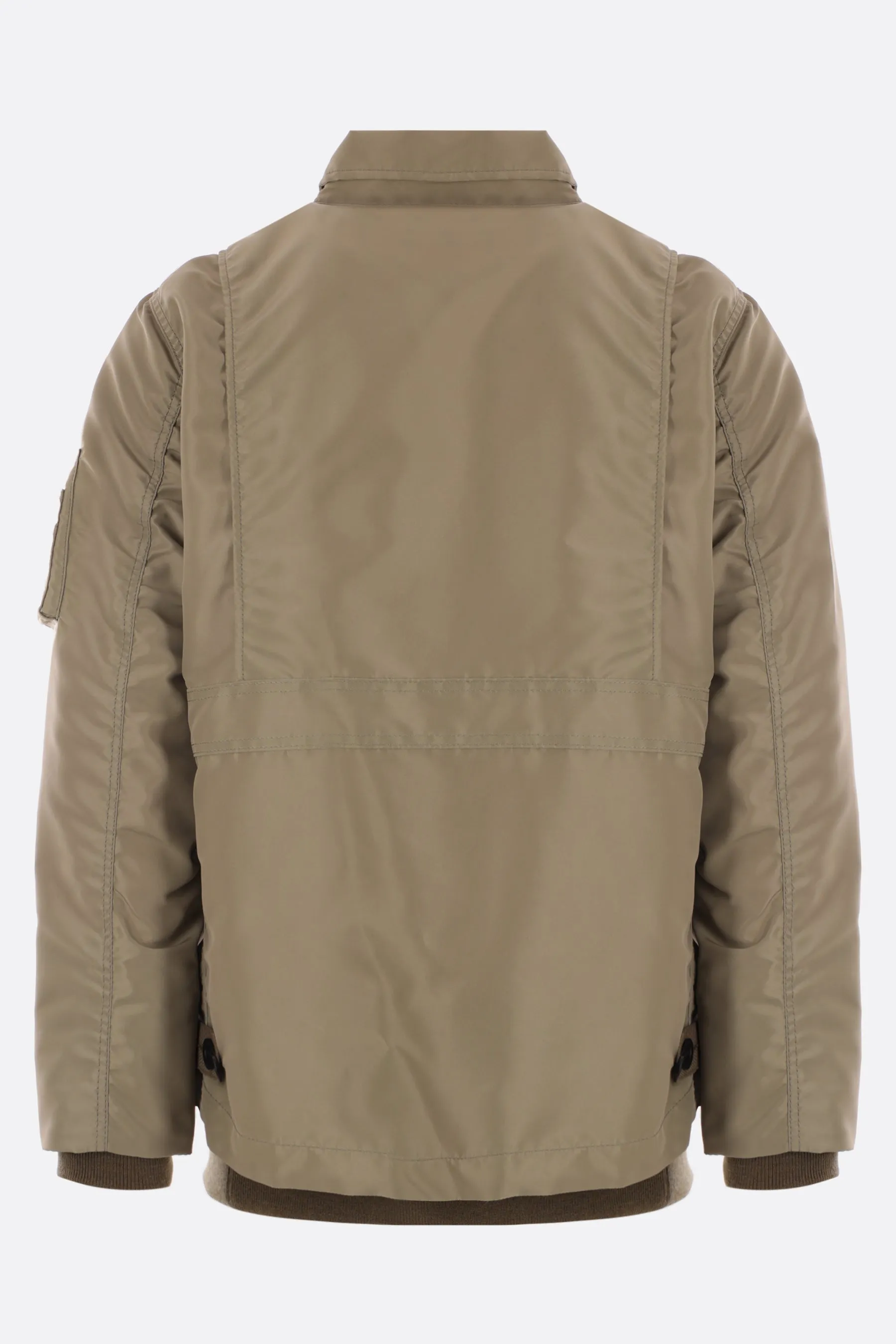 nylon twill bomber jacket