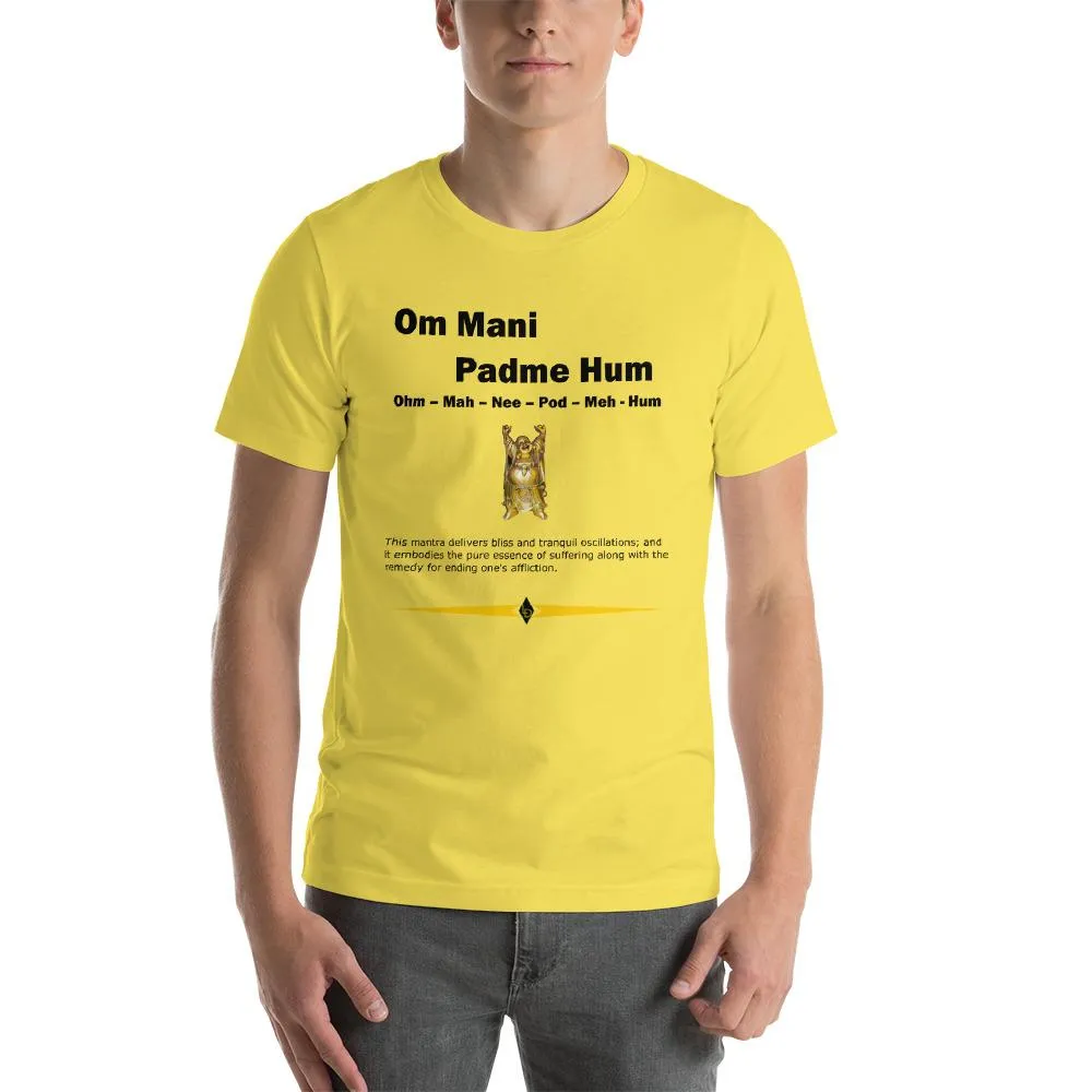 'Om Mani Padme Hum' Cotton Side-Seamed Short-Sleeved Unisex T-Shirt