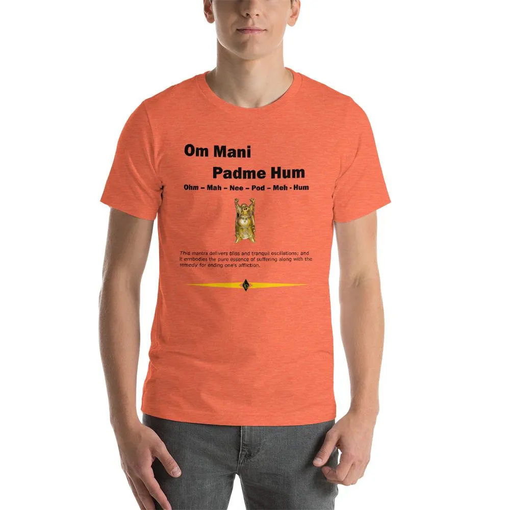 'Om Mani Padme Hum' Cotton Side-Seamed Short-Sleeved Unisex T-Shirt