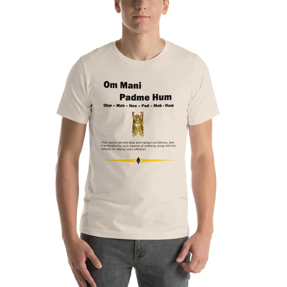 'Om Mani Padme Hum' Cotton Side-Seamed Short-Sleeved Unisex T-Shirt