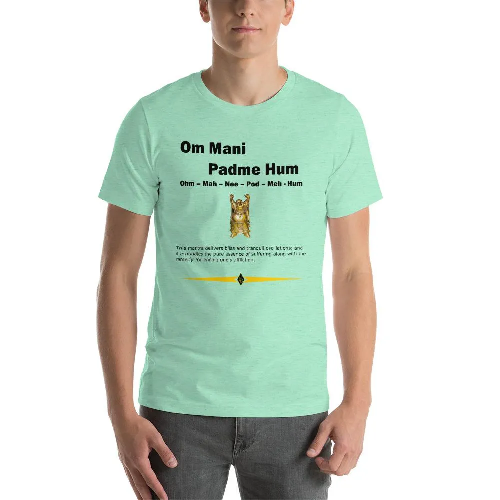 'Om Mani Padme Hum' Cotton Side-Seamed Short-Sleeved Unisex T-Shirt