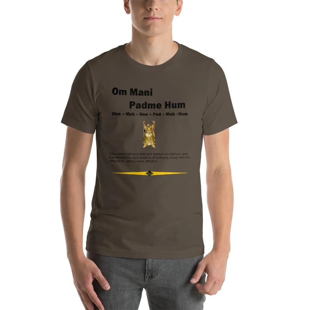 'Om Mani Padme Hum' Cotton Side-Seamed Short-Sleeved Unisex T-Shirt