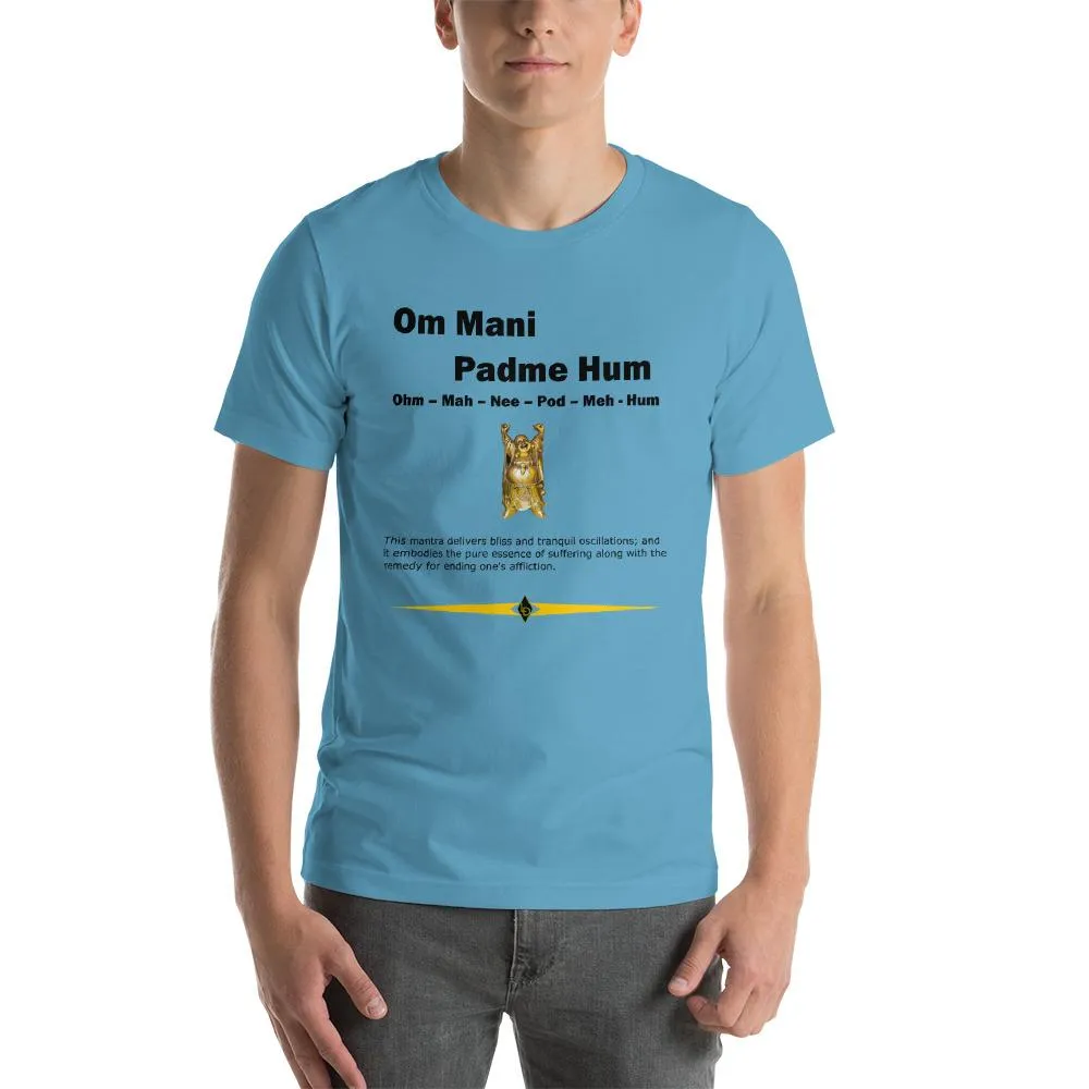 'Om Mani Padme Hum' Cotton Side-Seamed Short-Sleeved Unisex T-Shirt