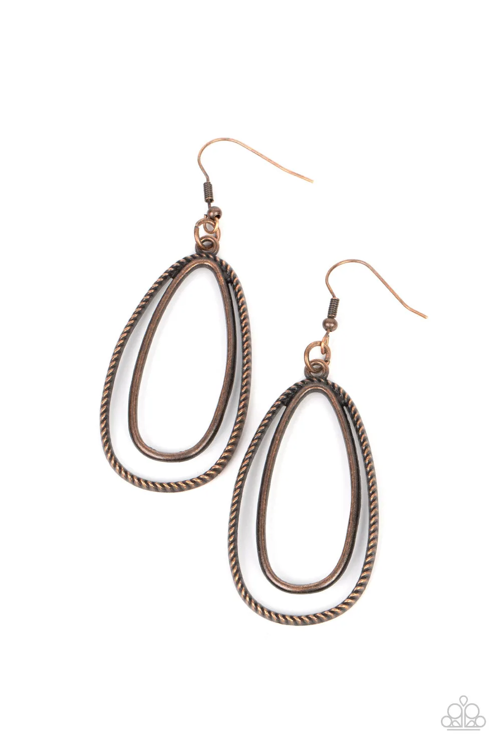 Paparazzi Lend Me Your Lasso - Copper Earrings