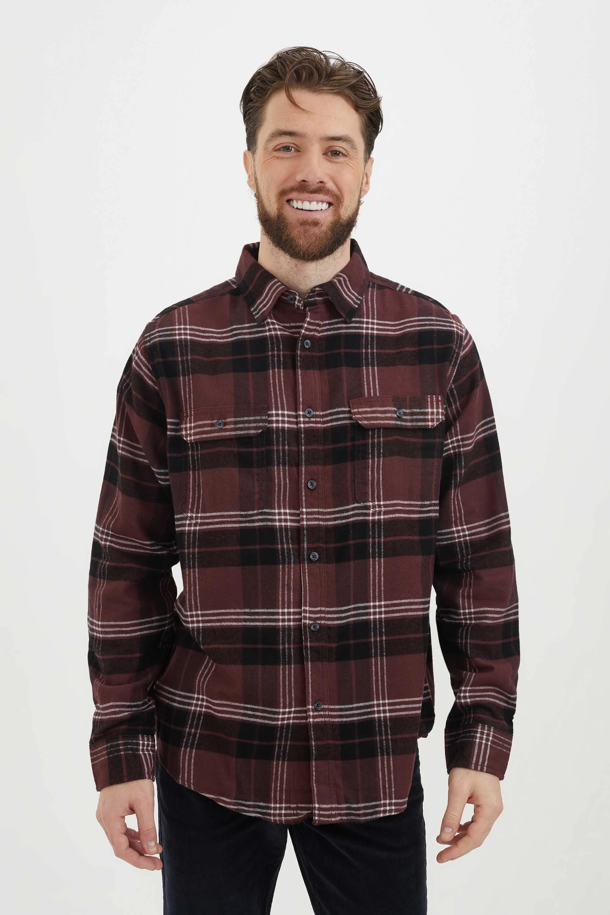 Plaid flannel overshirt