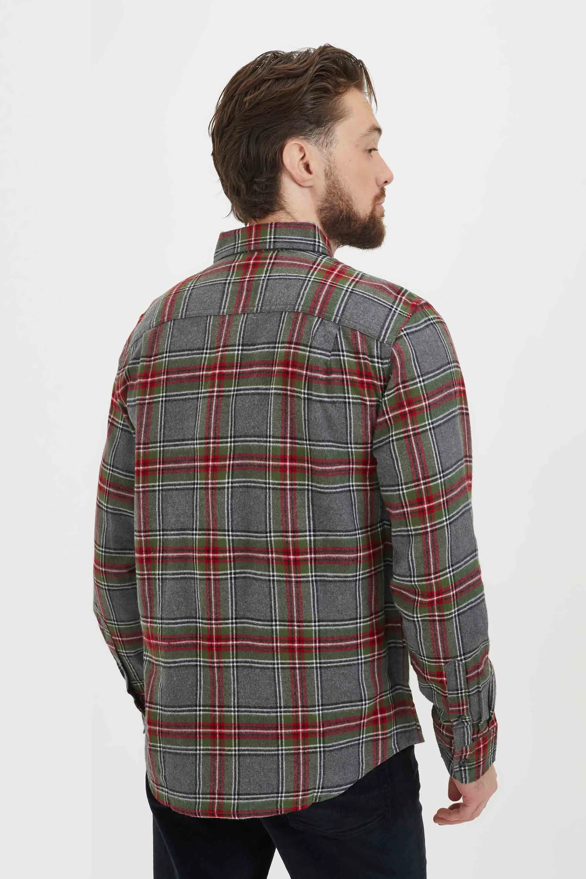 Plaid flannel overshirt