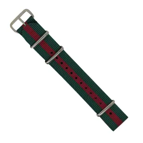 Premium Nato Strap in Green Red