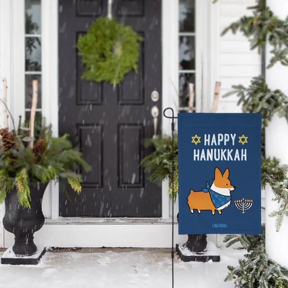 "Happy Hanukkah" Garden Flag