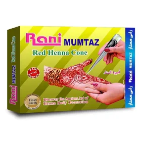 Rani Mumta Red Henna Mehendi Cones