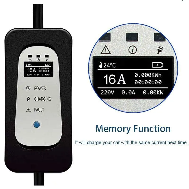 SAE J1772 EV Charger Type 1 Level 2 EVSE Portable Electric Car Charging Stations 8/10/13/16A