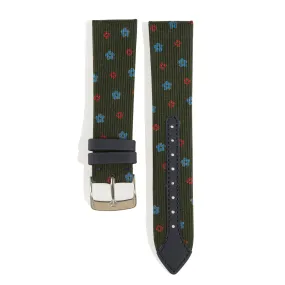 Silk Floral Print Watch Strap