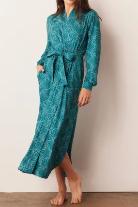 Skyler Banded Long Robe | Chateau