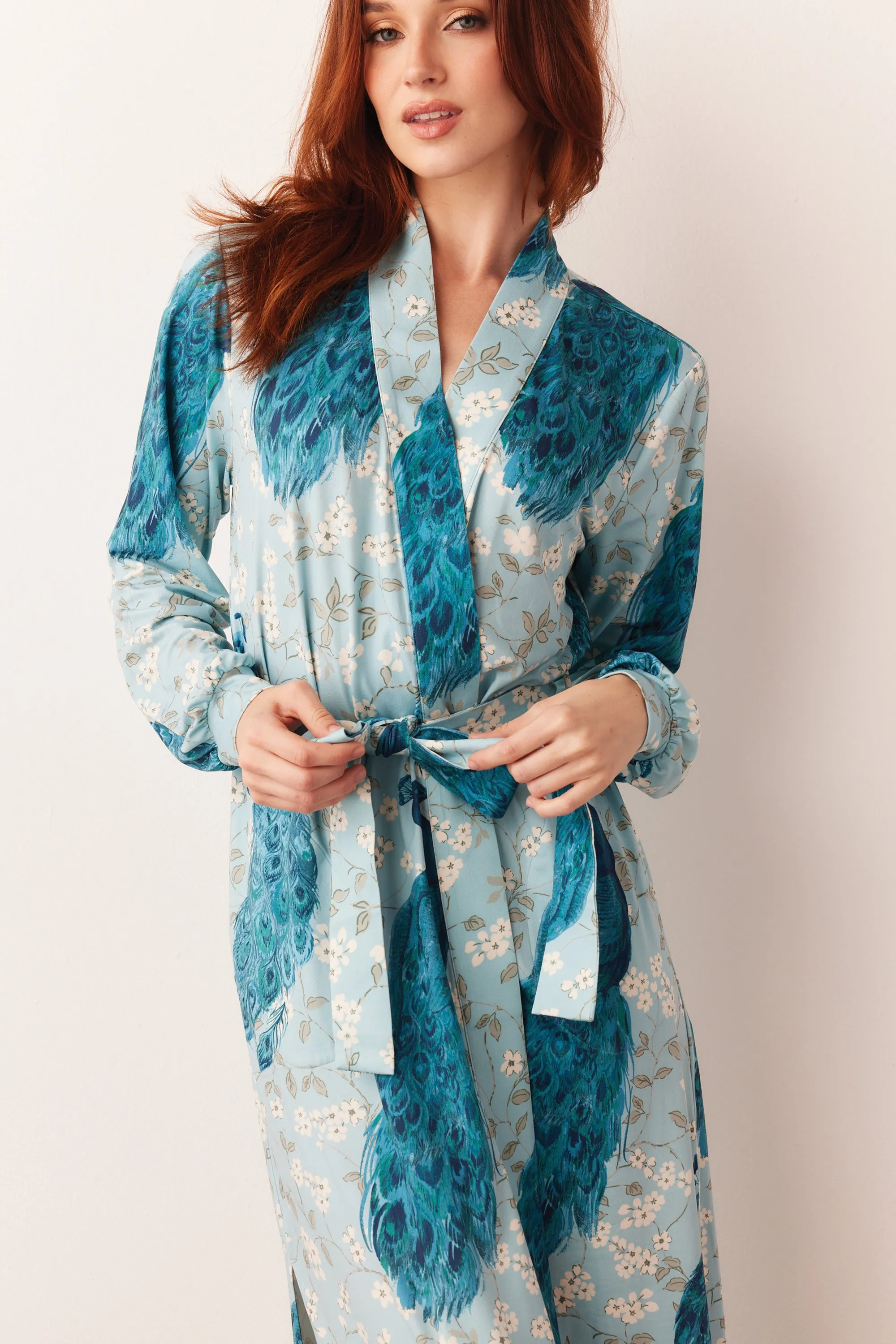 Skyler Banded Long Robe | Duchess