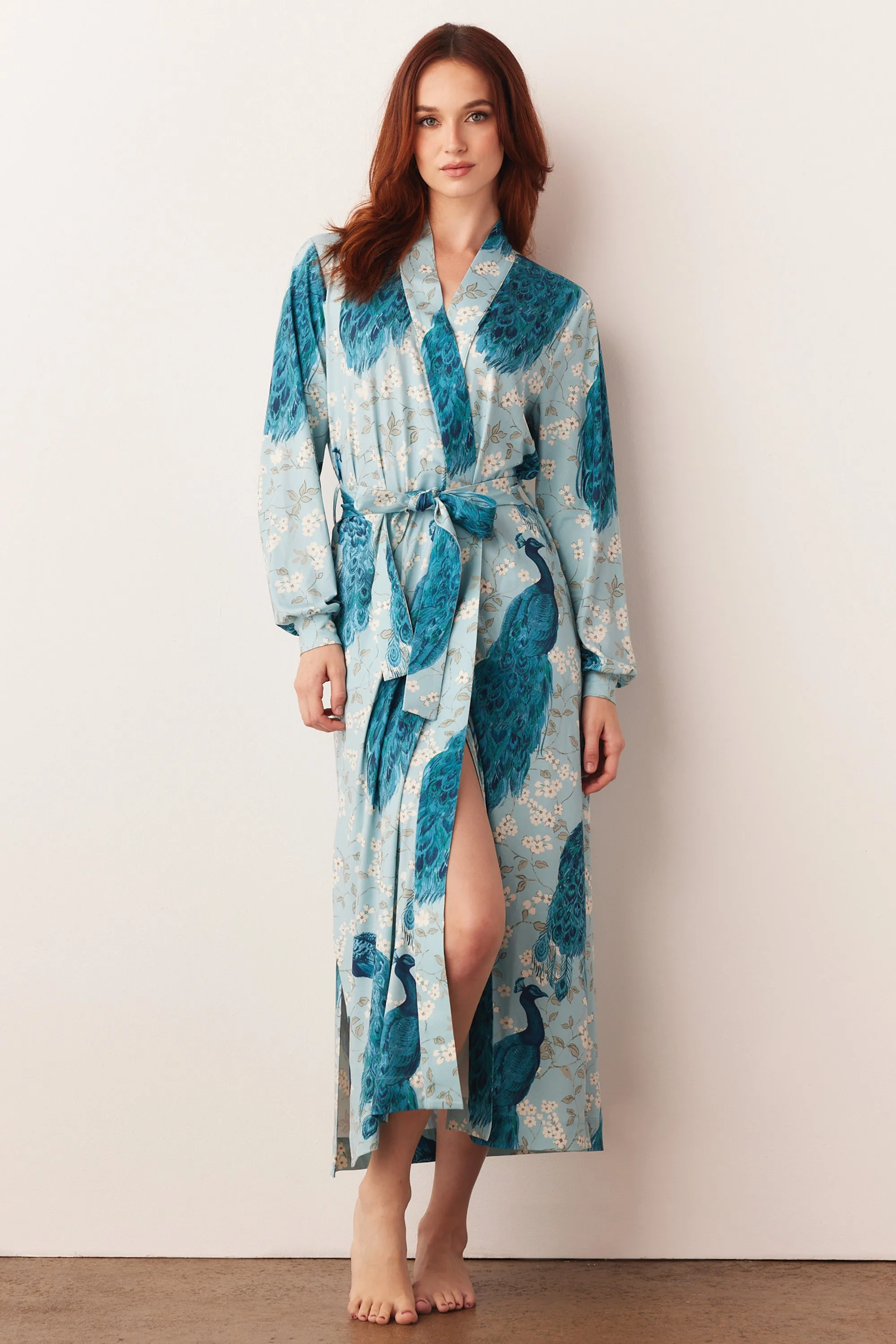 Skyler Banded Long Robe | Duchess