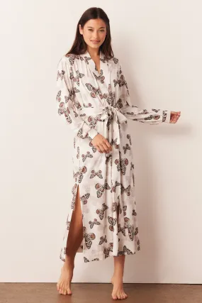 Skyler Banded Long Robe | Mariposa