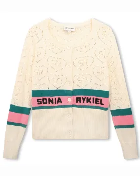 SONIA RYKIEL ENFANT FW23 Mini Me Sonia Rykiel Stripe Star Cardigan