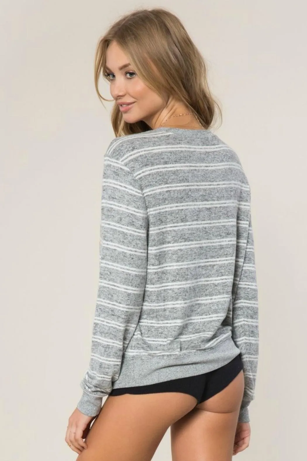 Spiritual Gangster Savasana Striped Sweatshirt