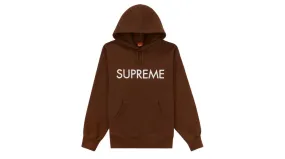 Supreme Capital Hooded Sweatshirt Dark Brown