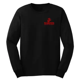 The Few The Proud Red Chest Seal Long Sleeve Tee Shirt