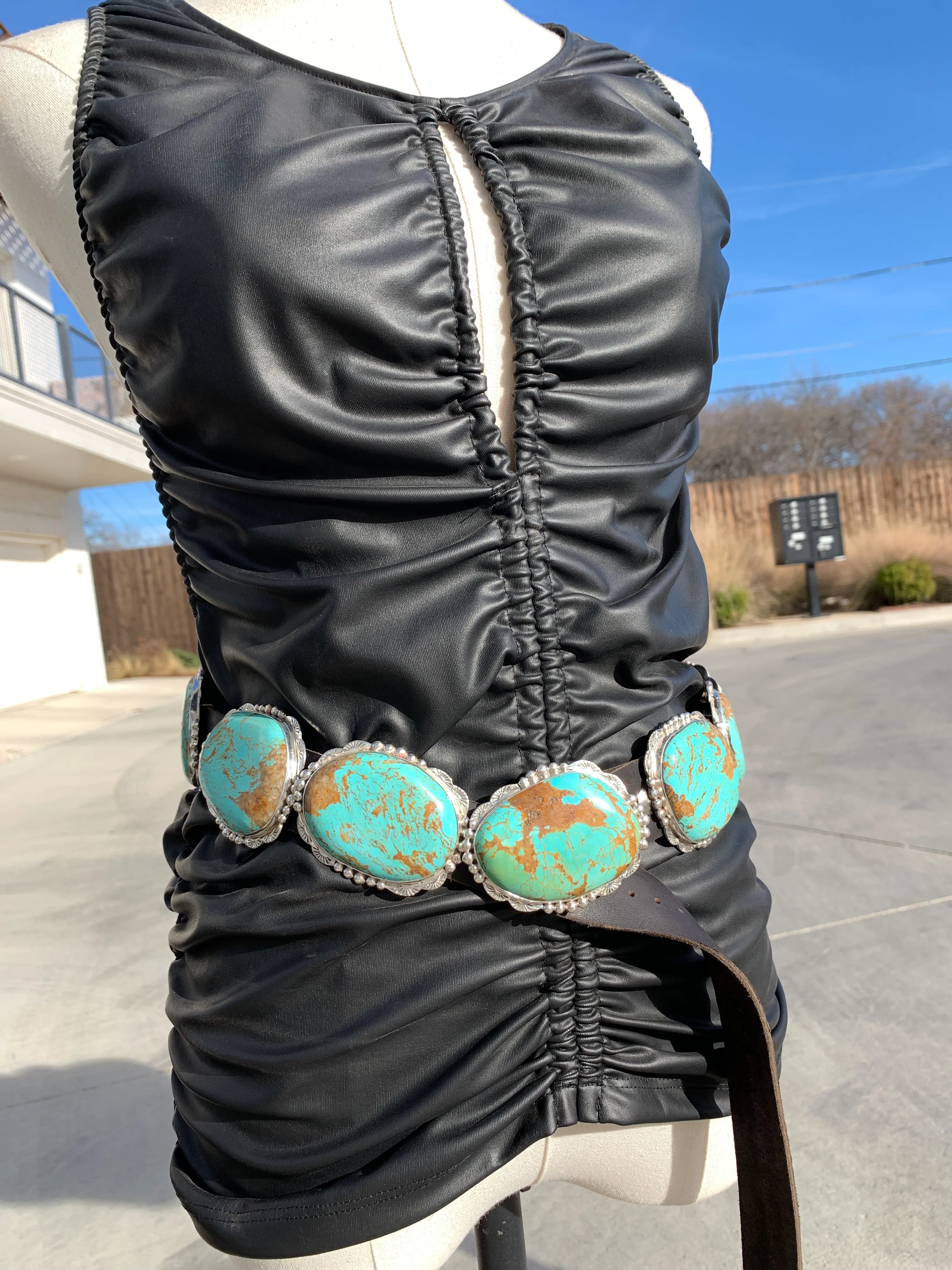 The " Dame" Kingman Concho Belt