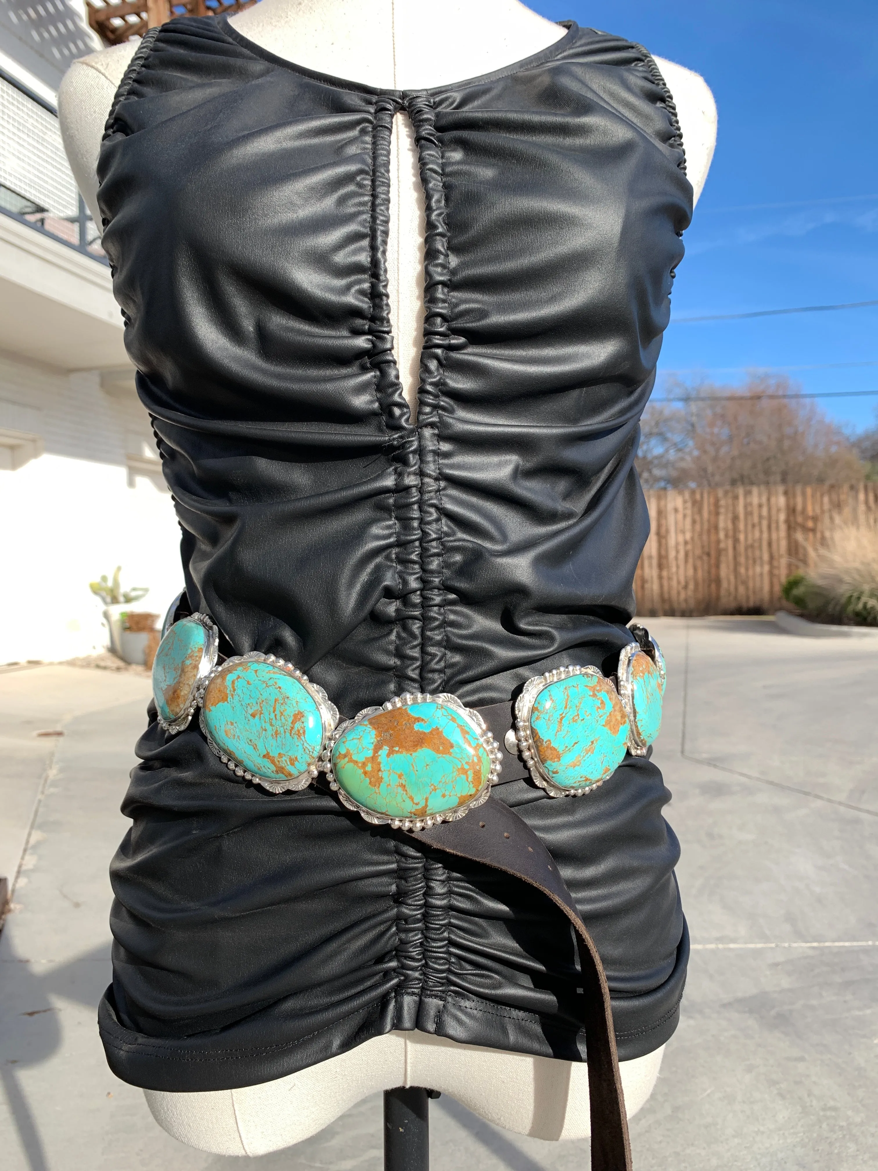 The " Dame" Kingman Concho Belt