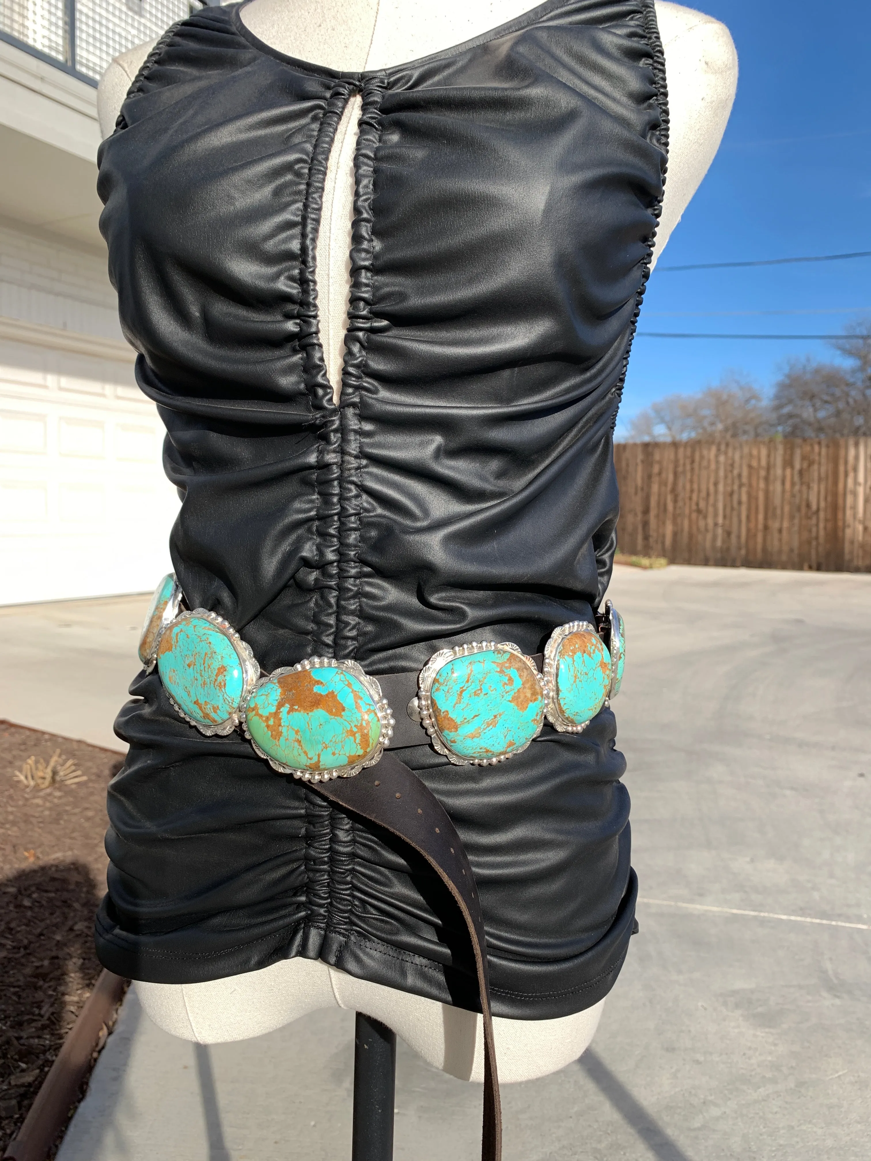 The " Dame" Kingman Concho Belt