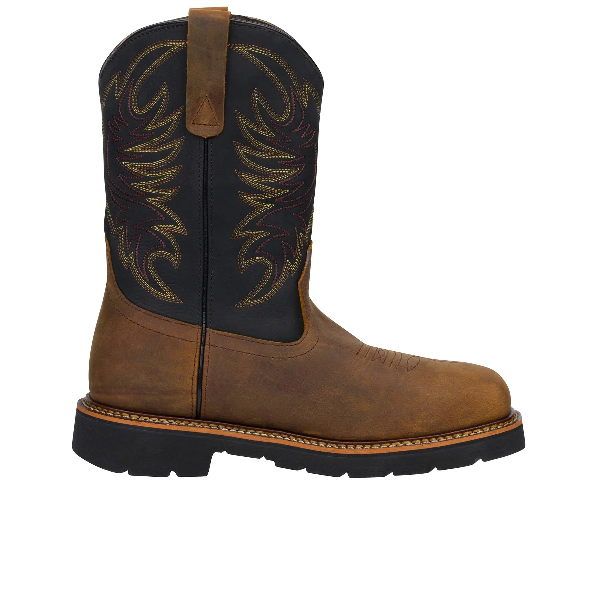 Thorogood 11 Inch Pull On Wellington Steel Toe Black Crazyhorse