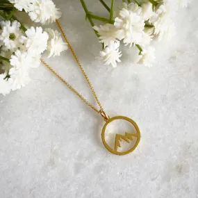 Wisteria London Moving Mountains Gold Necklace