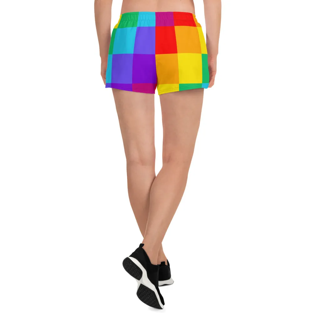 Women's Athletic Short Shorts Color Block