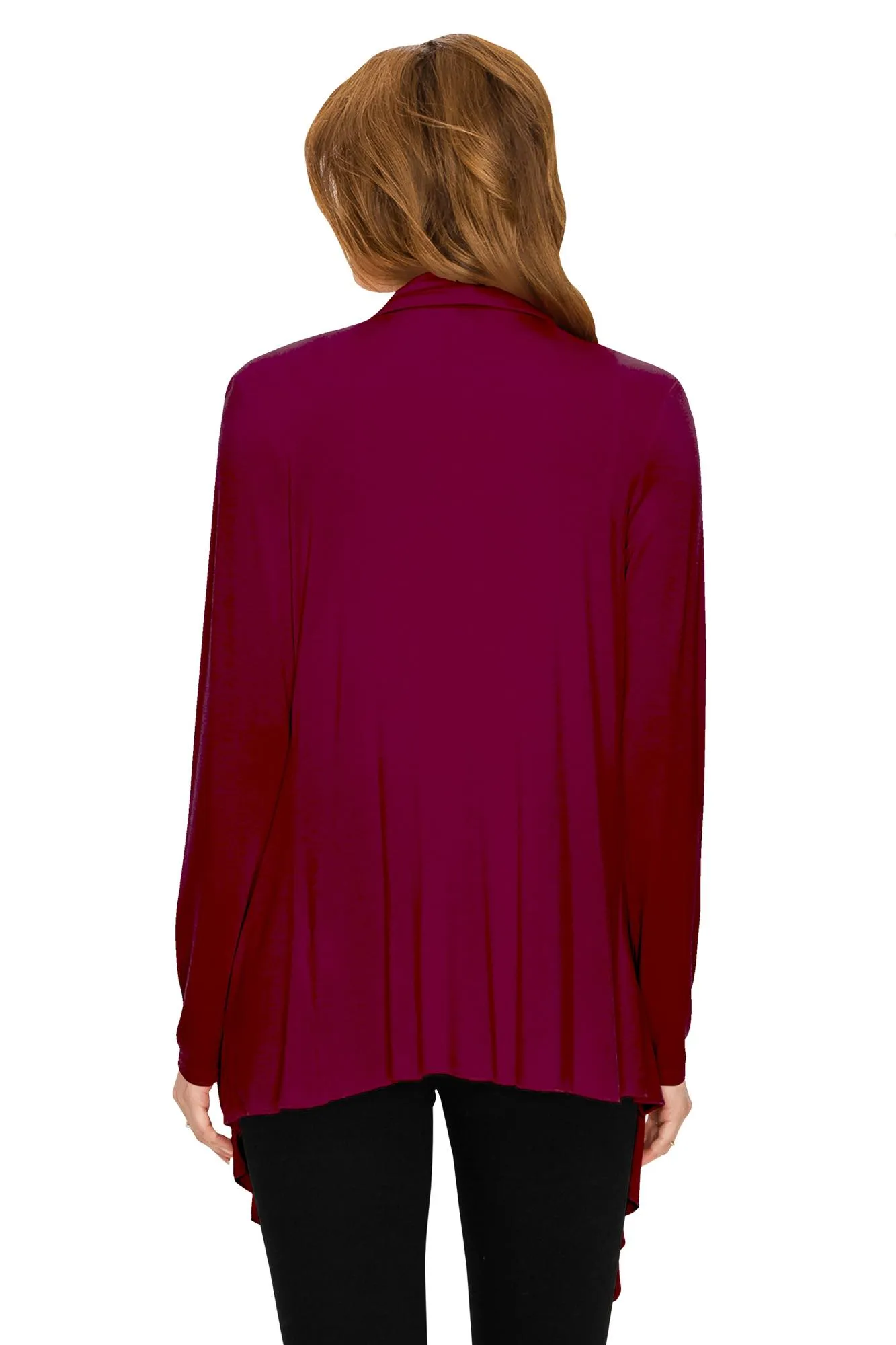 Women's Drape Front Open Cardigan