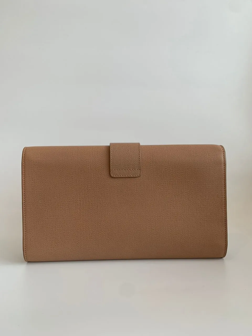 Y-Ligne Clutch in Nude Beige Leather GHW