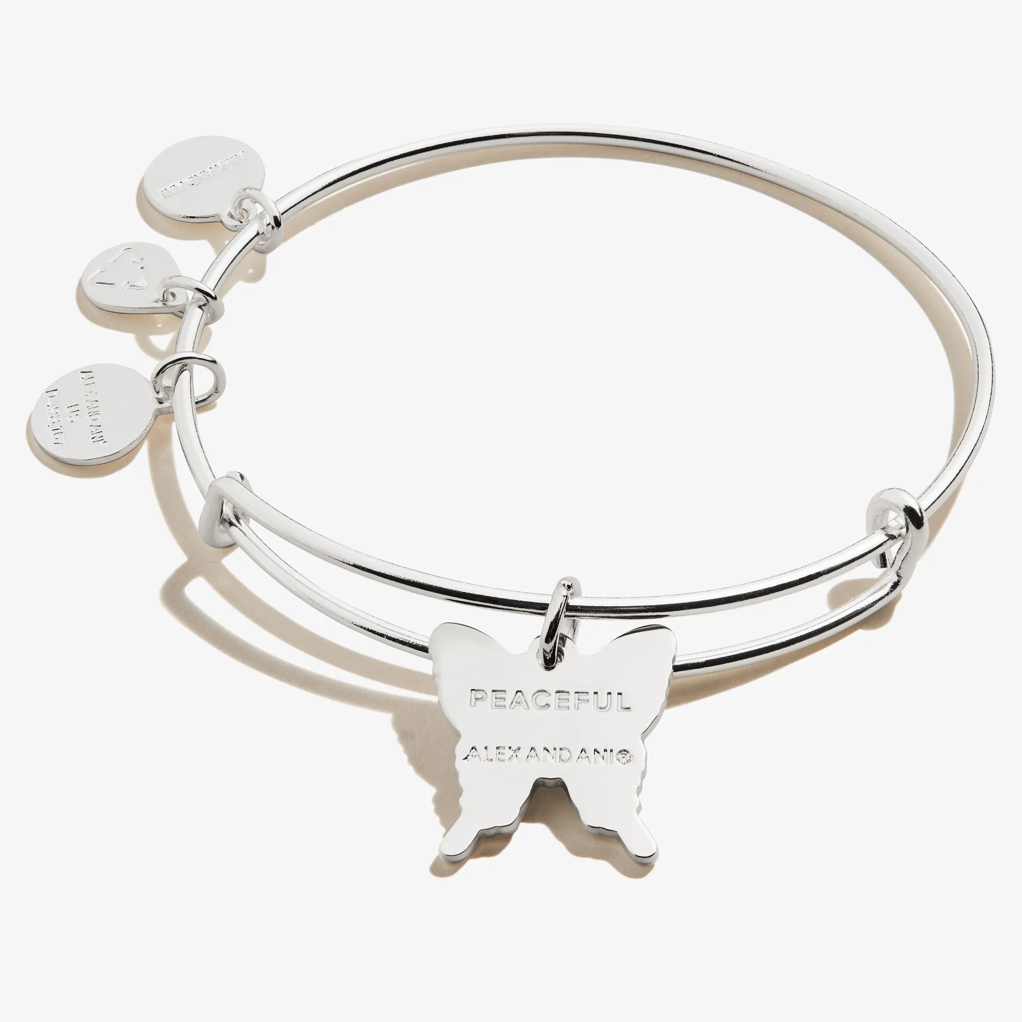 Zebra Swallowtail Butterfly Charm Bangle